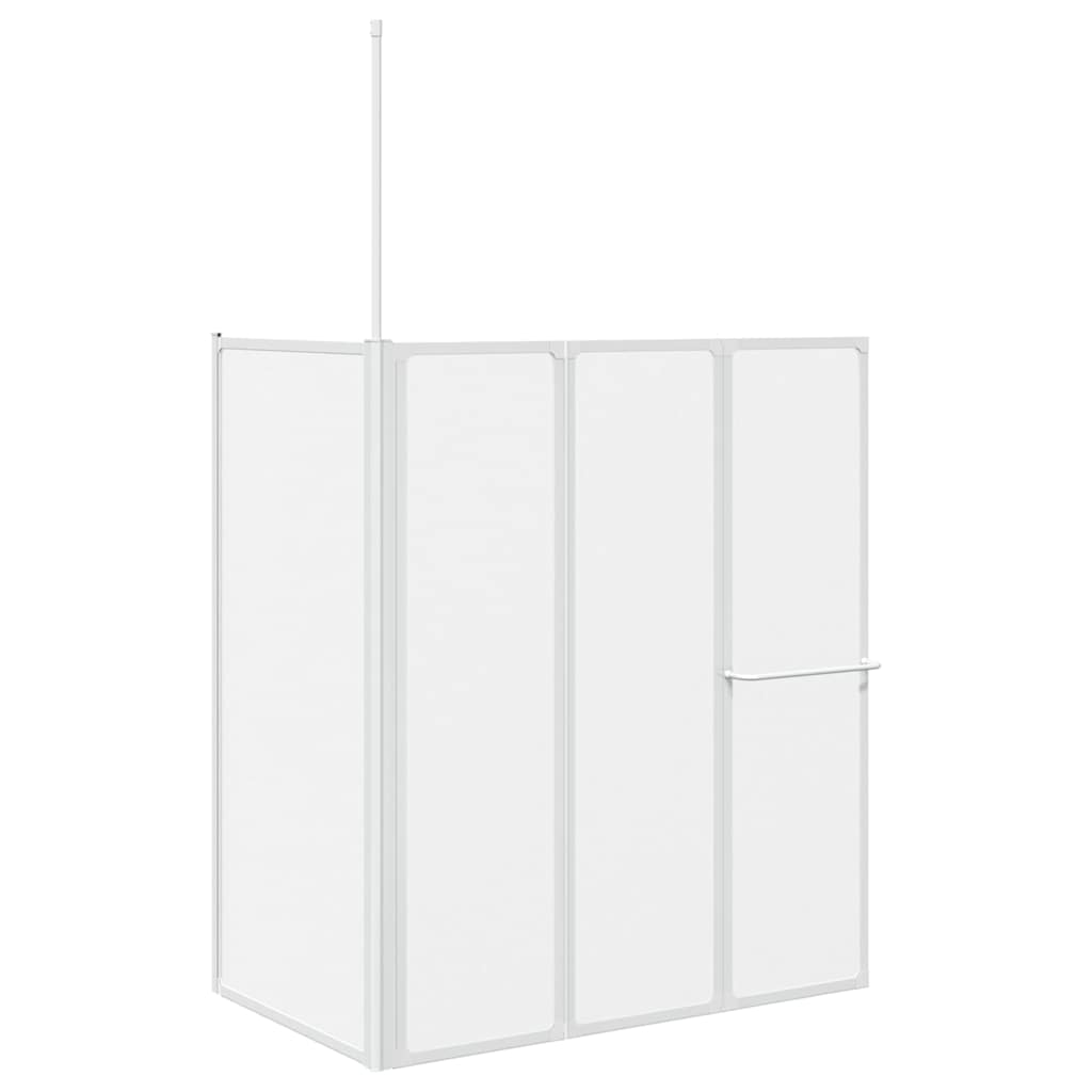 Badskjerm Frostet 120 x 70 x 137 cm Aluminium