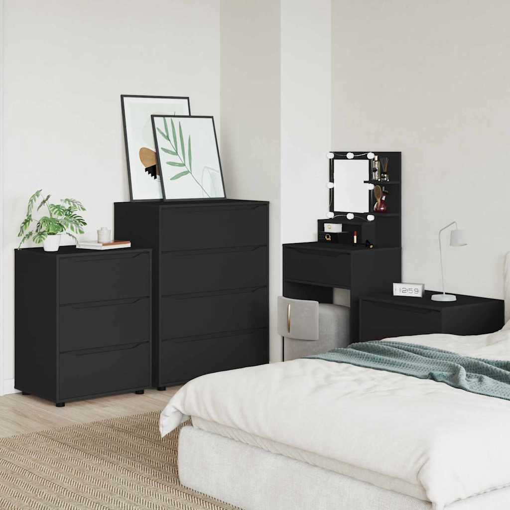 Oppbevaringsskap Svart 80 x 48 x 105 cm Konstruert tre