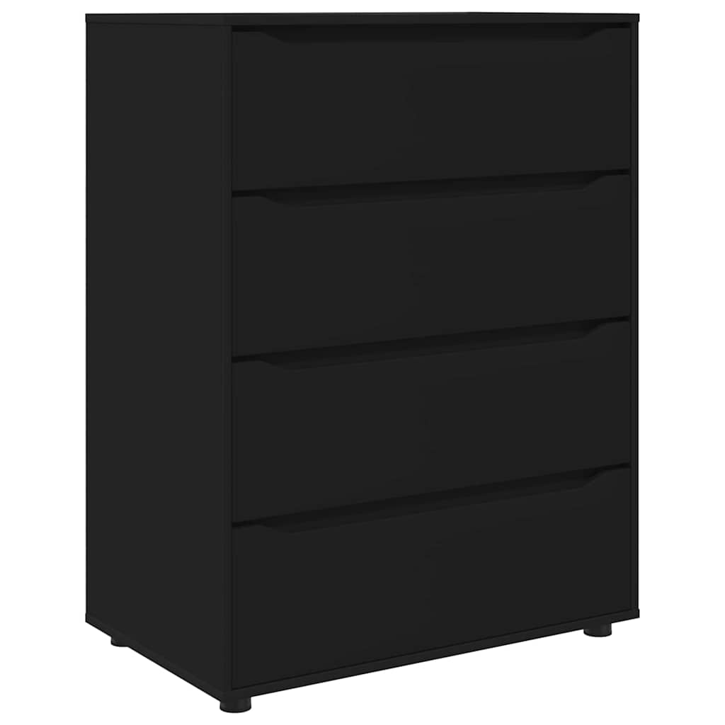 Oppbevaringsskap Svart 80 x 48 x 105 cm Konstruert tre