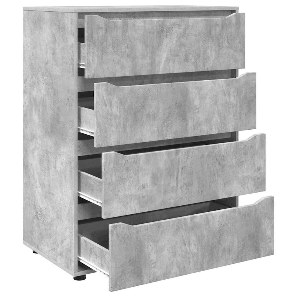 Oppbevaringsskap Betonggrå 80 x 48 x 105 cm Konstruert tre