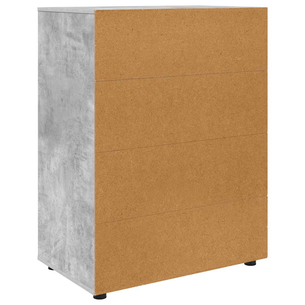 Oppbevaringsskap Betonggrå 80 x 48 x 105 cm Konstruert tre