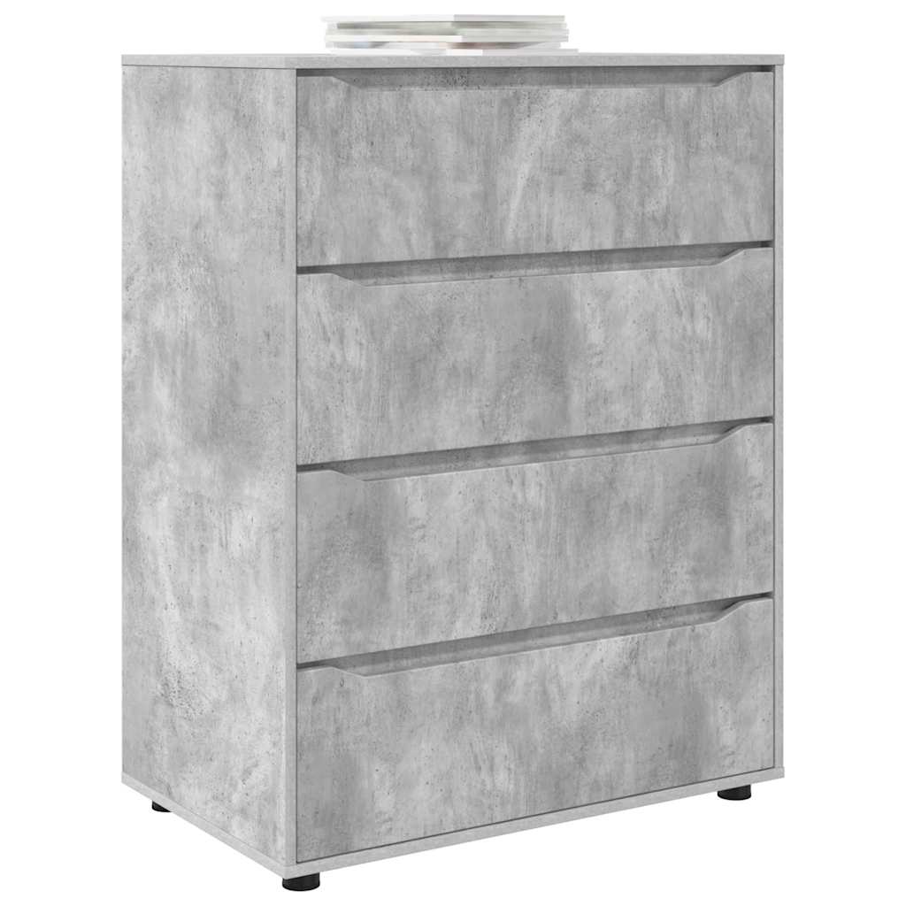 Oppbevaringsskap Betonggrå 80 x 48 x 105 cm Konstruert tre