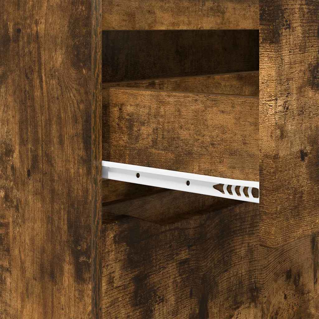 Oppbevaringsskap Røkt eik 80 x 48 x 105 cm Konstruert tre