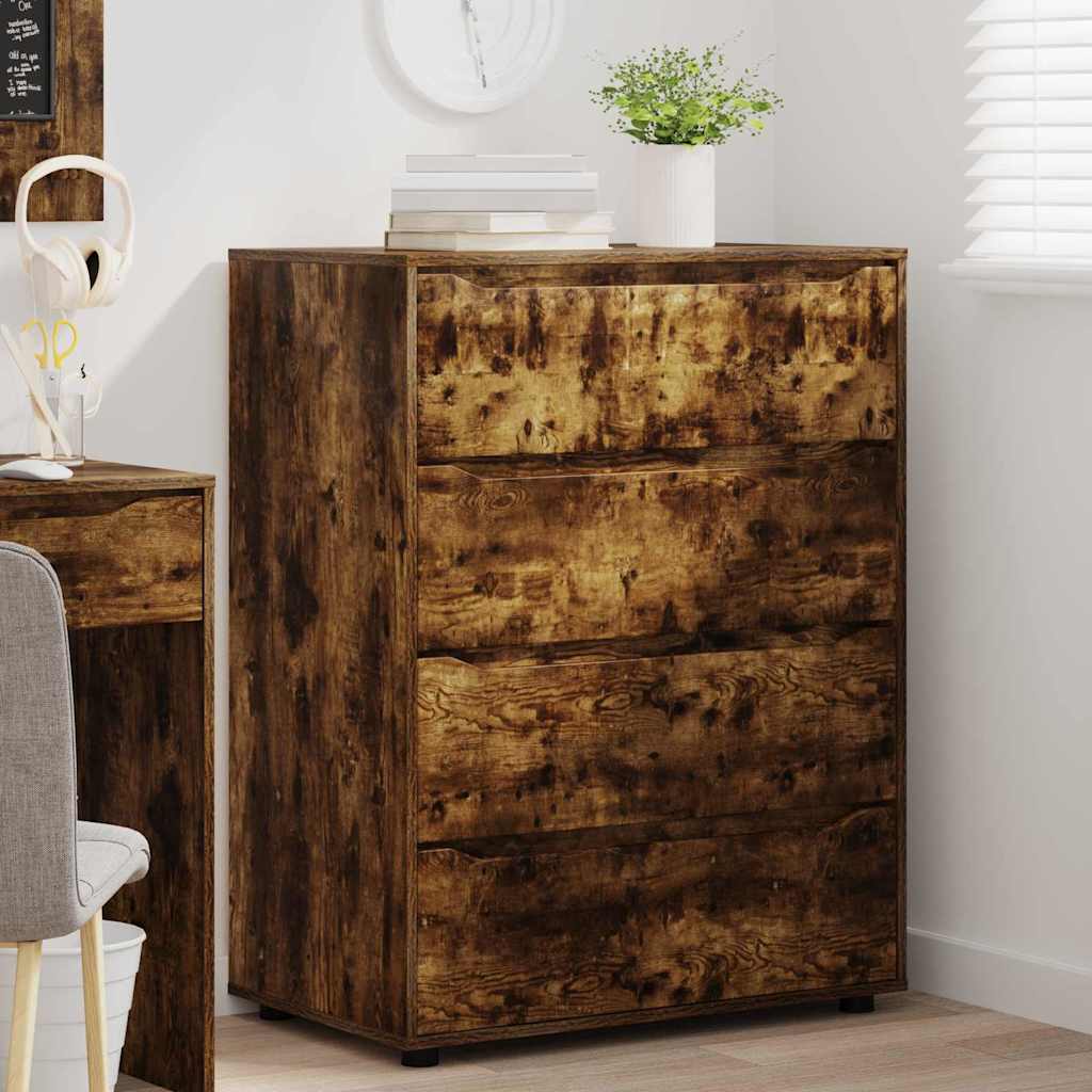 Oppbevaringsskap Røkt eik 80 x 48 x 105 cm Konstruert tre