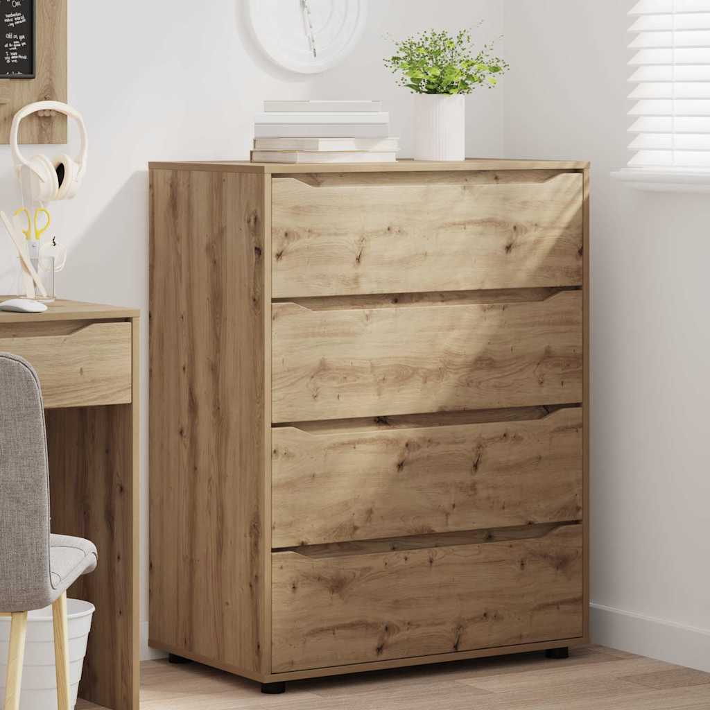 Oppbevaringsskap 80 x 48 x 105 cm Konstruert tre Artisan Eik
