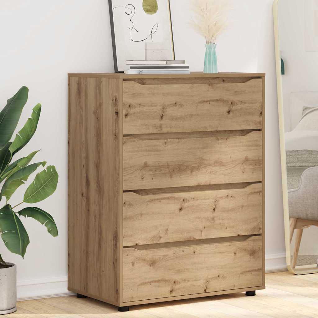 Oppbevaringsskap 80 x 48 x 105 cm Konstruert tre Artisan Eik