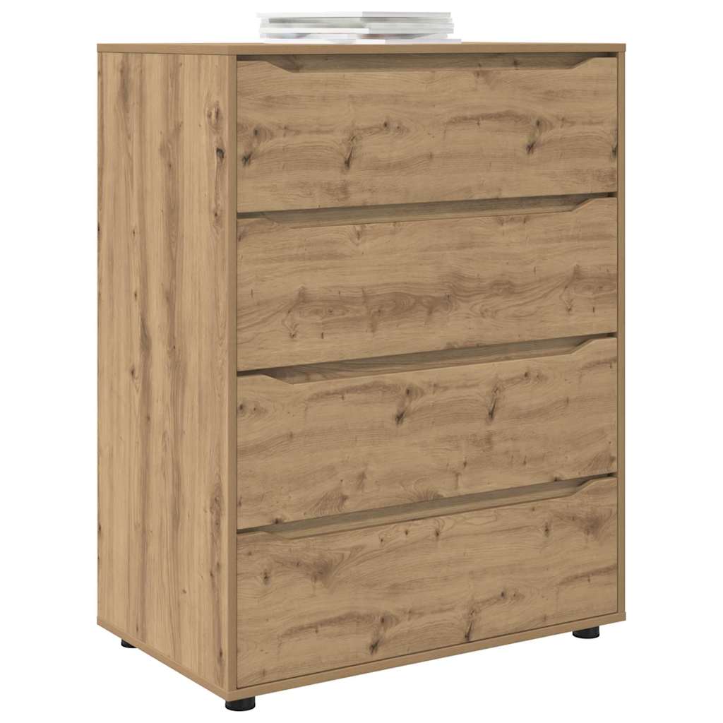 Oppbevaringsskap 80 x 48 x 105 cm Konstruert tre Artisan Eik