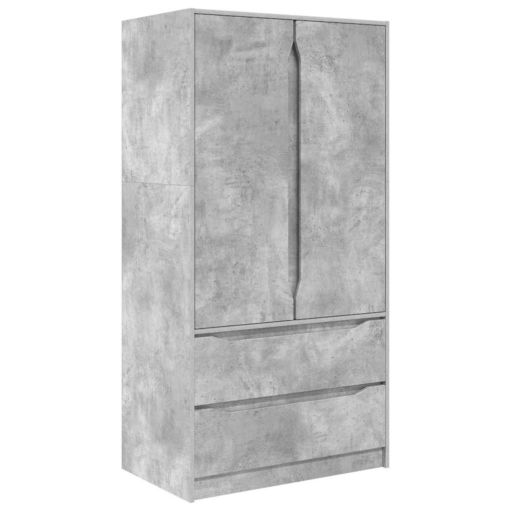 Garderobeskap BetongGrå 79,5 x 49 x 156 cm Konstruert tre