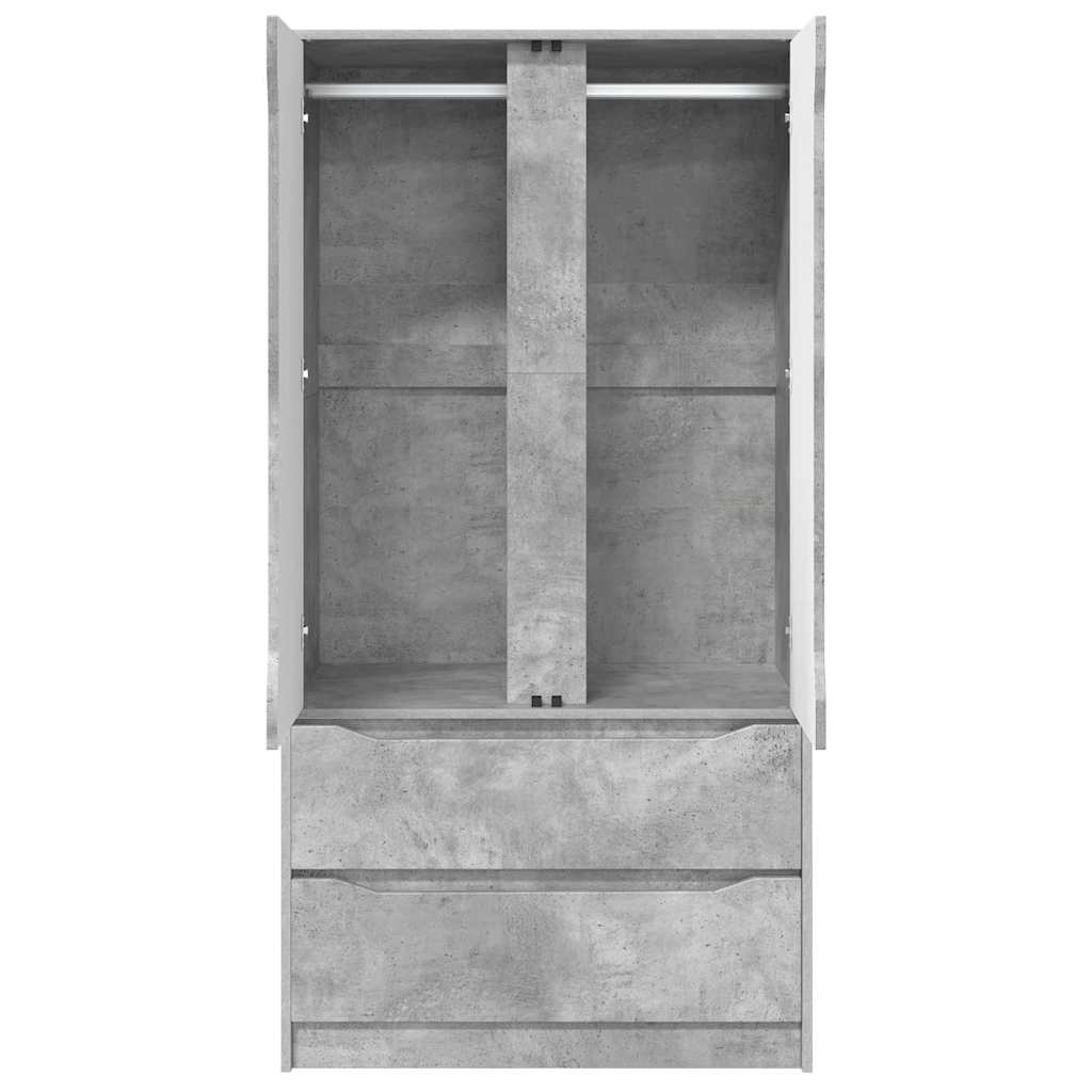 Garderobeskap BetongGrå 79,5 x 49 x 156 cm Konstruert tre