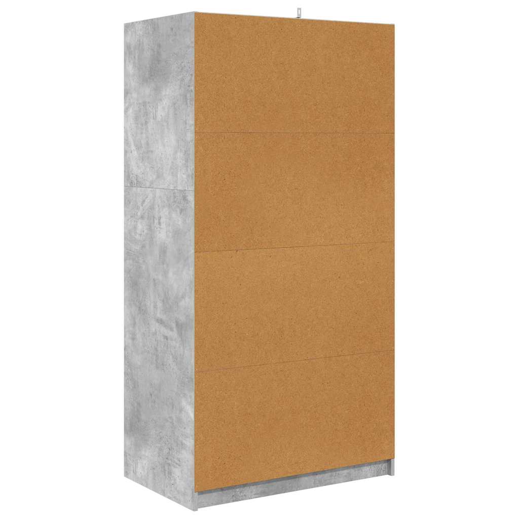 Garderobeskap BetongGrå 79,5 x 49 x 156 cm Konstruert tre