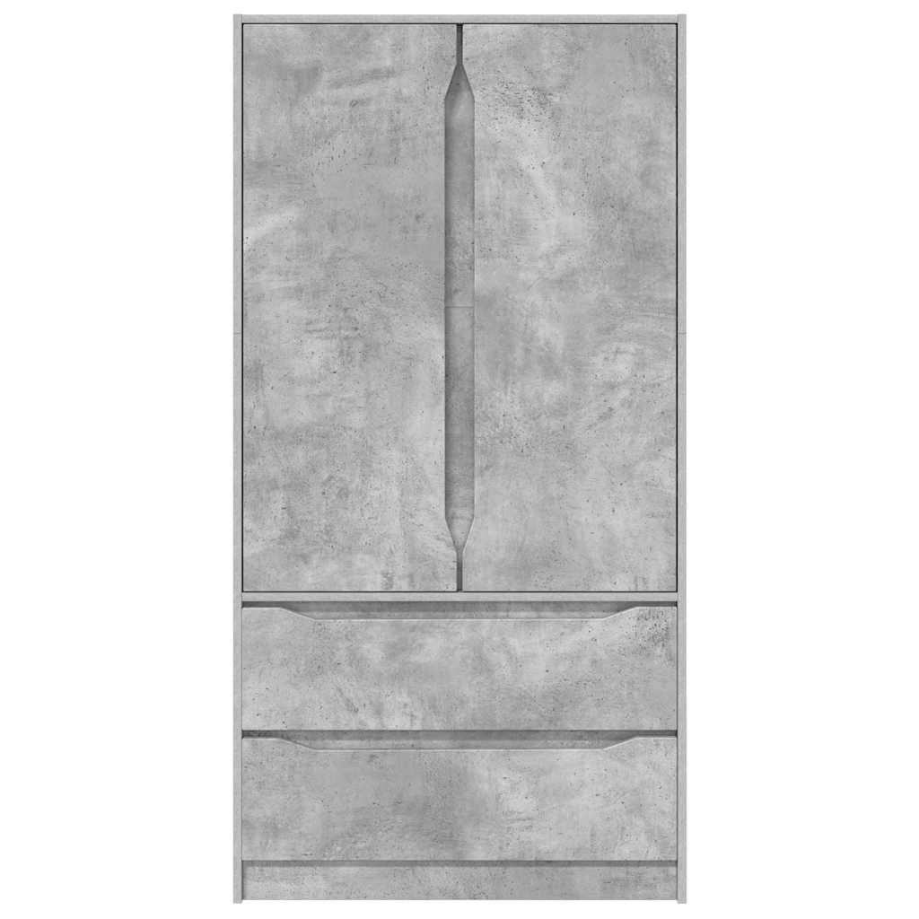 Garderobeskap BetongGrå 79,5 x 49 x 156 cm Konstruert tre
