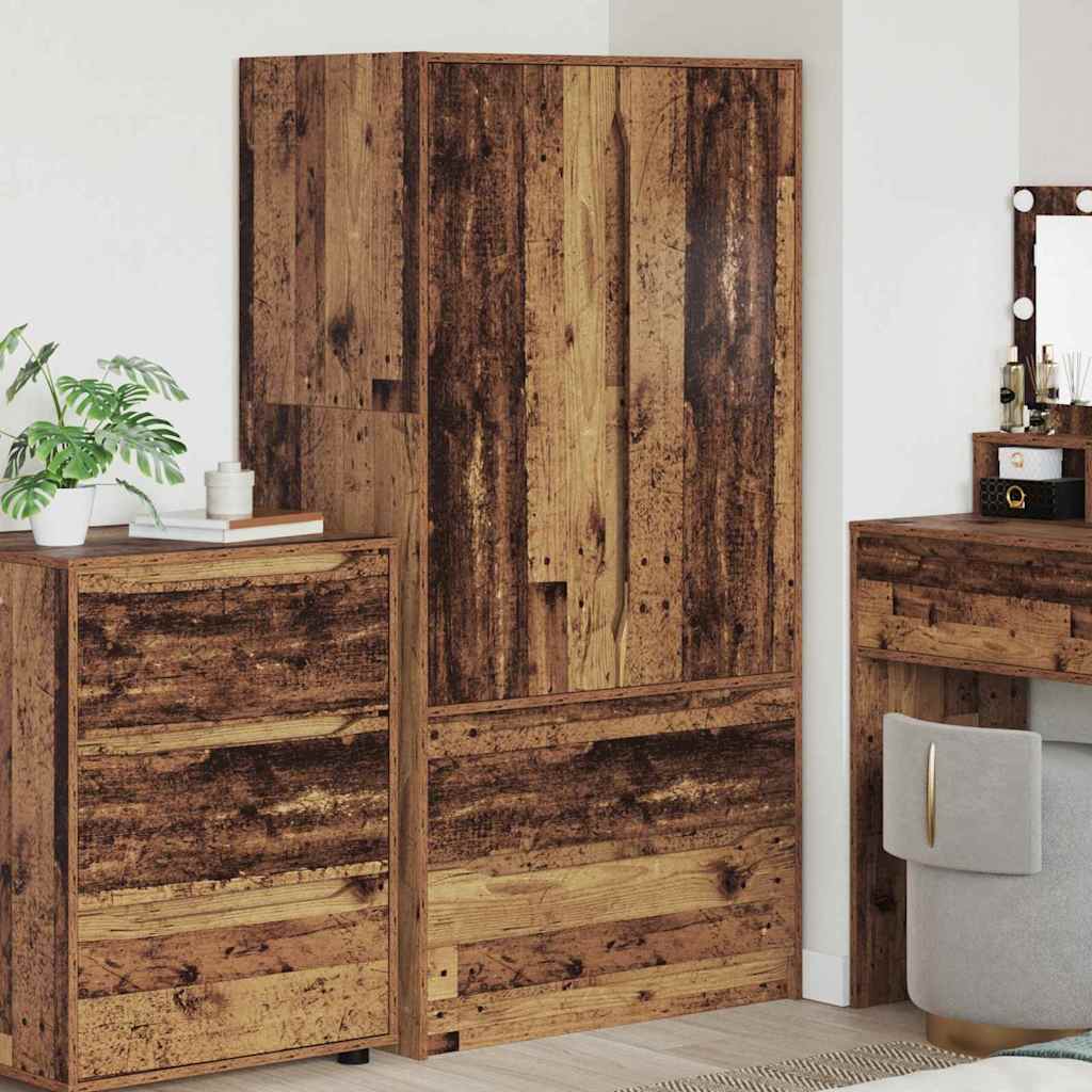 Garderobeskap Gammelt tre 79,5 x 49 x 156 cm Konstruert tre