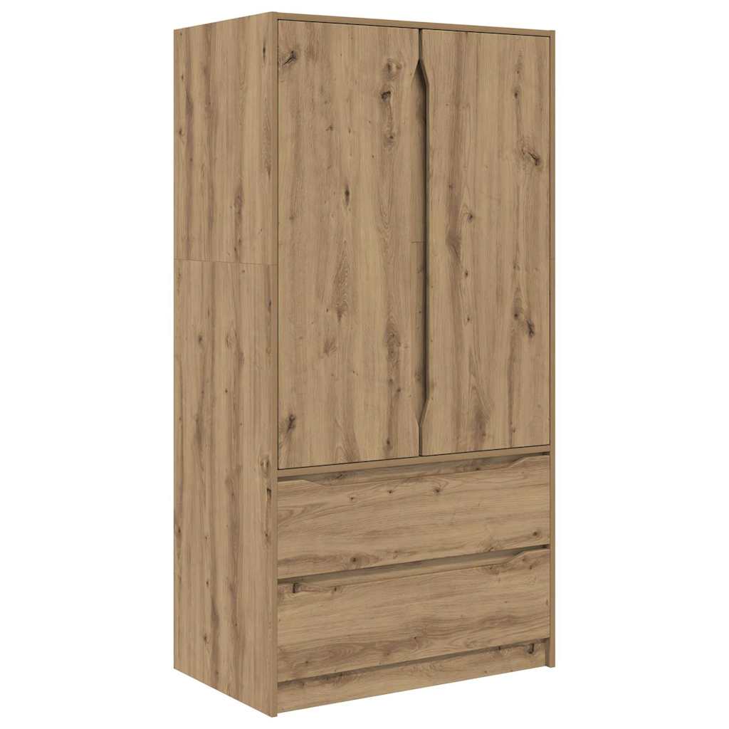 Garderobeskap Artisan Eik 79,5 x 49 x 156 cm Konstruert tre