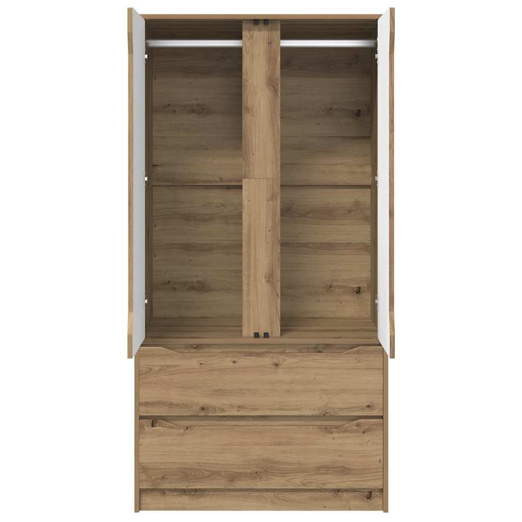 Garderobeskap Artisan Eik 79,5 x 49 x 156 cm Konstruert tre