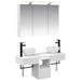 Baderomsskapsett 4 pcs Hvit 100 x 14,5 x 70 cm Konstruert tre