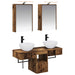 Baderomsskapsett 5 pcs Gammelt tre 43 x 16 x 62,5 cm