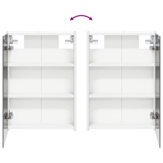 Baderomsskapsett 5 pcs Hvit 43 x 11,5 x 60,5 cm Konstruert tre