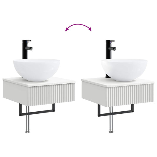 Baderomsskapsett 5 pcs Hvit 43 x 11,5 x 60,5 cm Konstruert tre