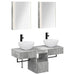 Baderomsskapsett 5 pcs Betonggrå 43 x 11,5 x 60,5 cm