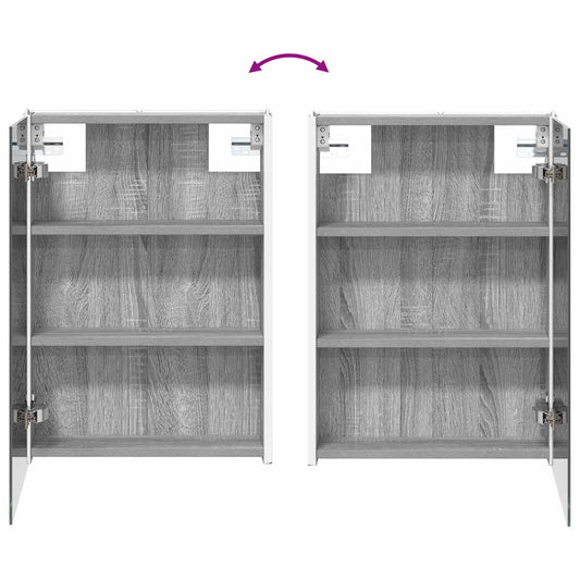 Baderomsskapsett 5 pcs Grå Sonoma 43 x 11,5 x 60,5 cm