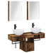 Baderomsskapsett 5 pcs Gammelt tre 43 x 11,5 x 60,5 cm