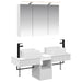 Baderomsskapsett 4 pcs Hvit 100 x 14,5 x 70 cm Konstruert tre