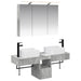 Baderomsskapsett 4 pcs Betonggrå 100 x 14,5 x 70 cm