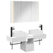 Baderomsskapsett 4 pcs Hvit 103,5 x 15,5 x 70 cm Konstruert tre