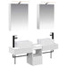 Baderomsskapsett 5 pcs Hvit 50 x 14,5 x 70 cm Konstruert tre