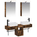 Baderomsskapsett 5 pcs Røkt Eik 50 x 14,5 x 70 cm