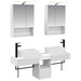 Baderomsskapsett 5 pcs Hvit 50 x 14,5 x 70 cm Konstruert tre