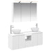 Baderomsskapsett 4 pcs Hvit 100 x 14,5 x 70 cm Konstruert tre