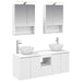 Baderomsskapsett 5 pcs Hvit 50 x 14,5 x 70 cm Konstruert tre