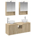 Baderomsskapsett 5 pcs Sonoma eik 50 x 14,5 x 70 cm