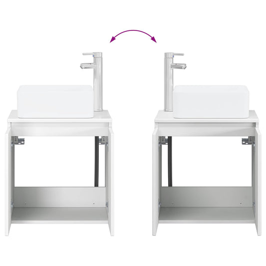 Baderomsskapsett 4 pcs Hvit 100 x 14,5 x 70 cm Konstruert tre