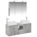 Baderomsskapsett 4 pcs Betonggrå 100 x 14,5 x 70 cm