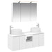 Baderomsskapsett 4 pcs Hvit Konstruert tre