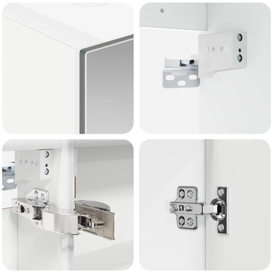 Baderomsskapsett 5 pcs Hvit Konstruert tre