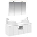 Baderomsskapsett 4 pcs Hvit 100 x 14,5 x 70 cm Konstruert tre