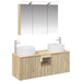Baderomsskapsett 4 pcs Sonoma eik 100 x 14,5 x 70 cm