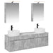 Baderomsskapsett 5 pcs Betonggrå 50 x 14,5 x 70 cm