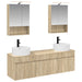 Baderomsskapsett 5 pcs Sonoma eik 50 x 14,5 x 70 cm