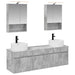 Baderomsskapsett 5 pcs Betonggrå 50 x 14,5 x 70 cm
