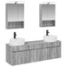 Baderomsskapsett 5 pcs Grå Sonoma 50 x 14,5 x 70 cm