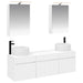 Baderomsskapsett 5 pcs Hvit 50 x 14,5 x 70 cm Konstruert tre