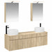 Baderomsskapsett 5 pcs Sonoma eik 50 x 14,5 x 70 cm