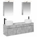 Baderomsskapsett 5 pcs Betonggrå 50 x 14,5 x 70 cm