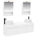 Baderomsskapsett 5 pcs Hvit 50 x 14,5 x 70 cm Konstruert tre