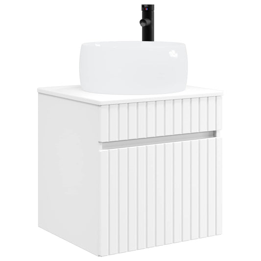 Baderomsskapsett 5 pcs Hvit 50 x 14,5 x 70 cm Konstruert tre