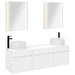 Baderomsskapsett 5 pcs Hvit 53 x 15,5 x 70 cm Konstruert tre